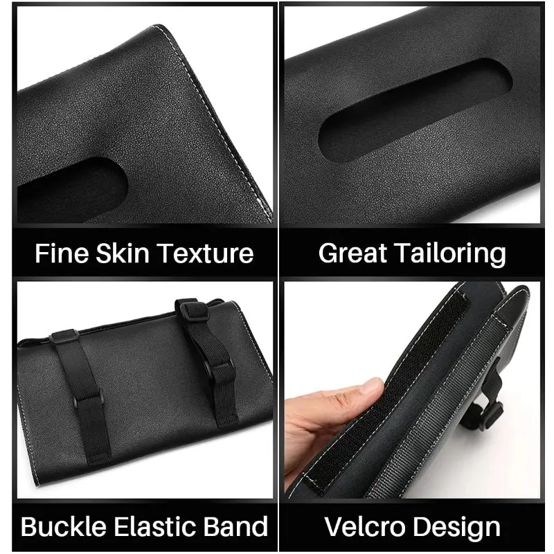 PU Leather Car Sun Visor Hanging Tissue Box Holder Car Tissue Boxes Auto Interior Storage Decoration Accessories