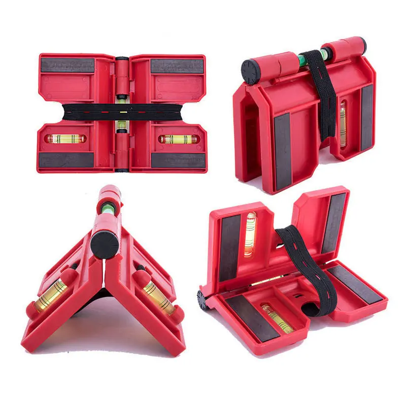 1pc Adjustable Tube Angle Meter Folding Bubble Level Ruler Inclinometer With Strap Horizontal Vertical 3 Vials Woodworking Tools