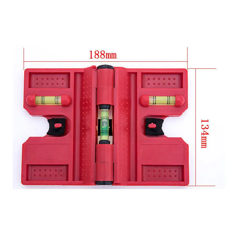 1pc Adjustable Tube Angle Meter Folding Bubble Level Ruler Inclinometer With Strap Horizontal Vertical 3 Vials Woodworking Tools