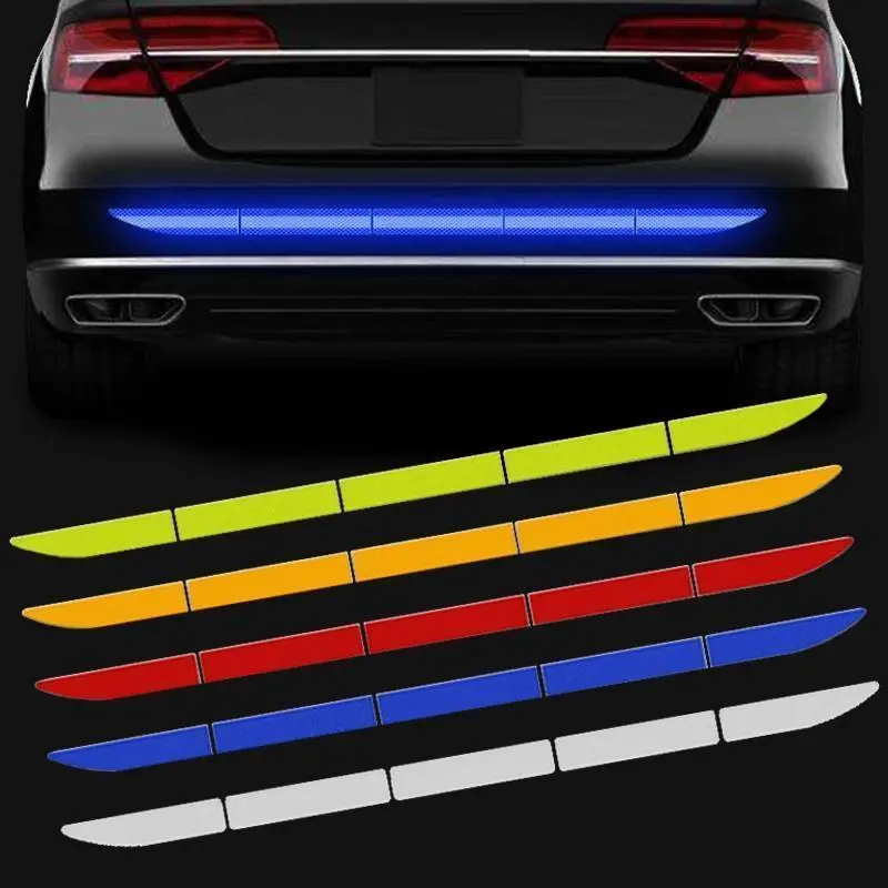 2pcs90cm ReflectiveCarDecalSafety Warning Reflector Tape Car Stickers Anti Collision Warning Reflector Sticker Auto Accessories