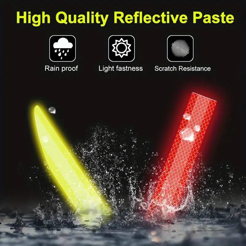2pcs90cm ReflectiveCarDecalSafety Warning Reflector Tape Car Stickers Anti Collision Warning Reflector Sticker Auto Accessories