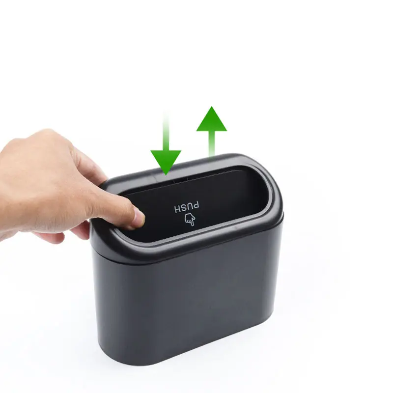 Portable Hanging Car Trash Can Mini Car Trash Bin Vehicle Garbage Organizer Dust Case Storage Box Abs Can Interior Accessories