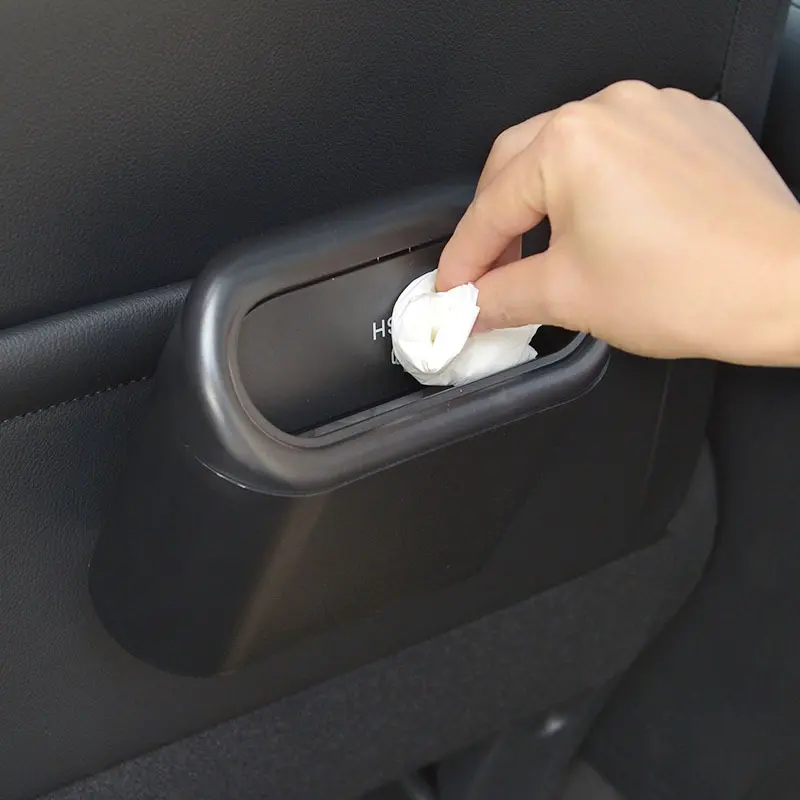 Portable Hanging Car Trash Can Mini Car Trash Bin Vehicle Garbage Organizer Dust Case Storage Box Abs Can Interior Accessories