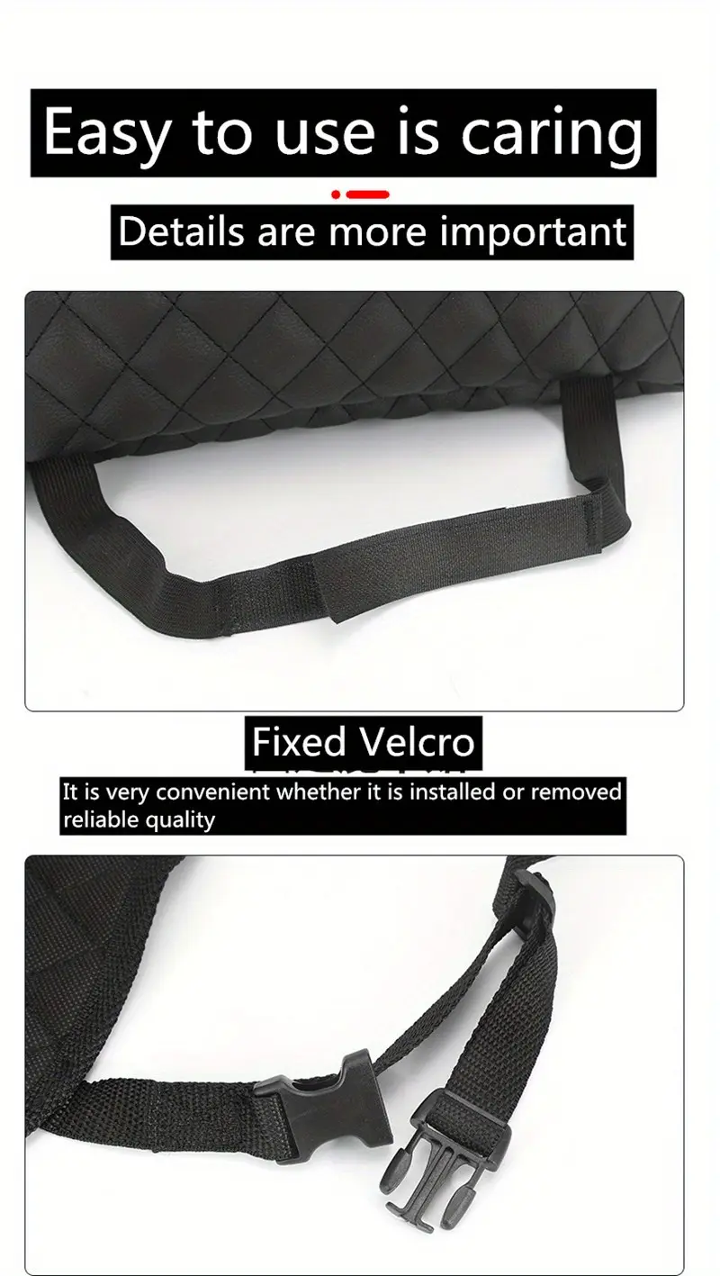 Car Large Capacity Storage Pocket Seat Crevice Net Handbag Holder Luxury Leather Seat Back Organizer Mesh Bag Automotive Goods