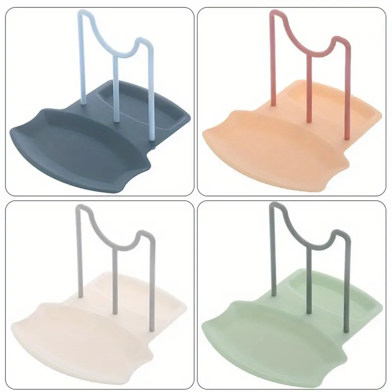 Kitchen Organizer Pot Lid Storage Rack Shelf Countertop Punch-free Spoons Pad Bracket Home Kitchen Shelves Drain tray bracket