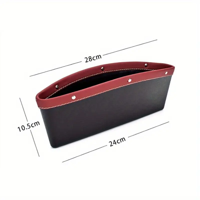 1/2PCS Black Car Organizer Storage Bag PU Leather Material