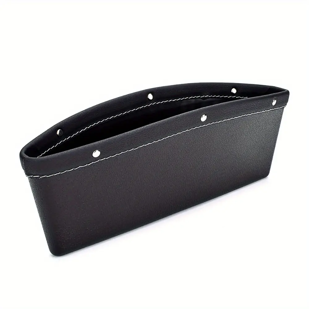 1/2PCS Black Car Organizer Storage Bag PU Leather Material