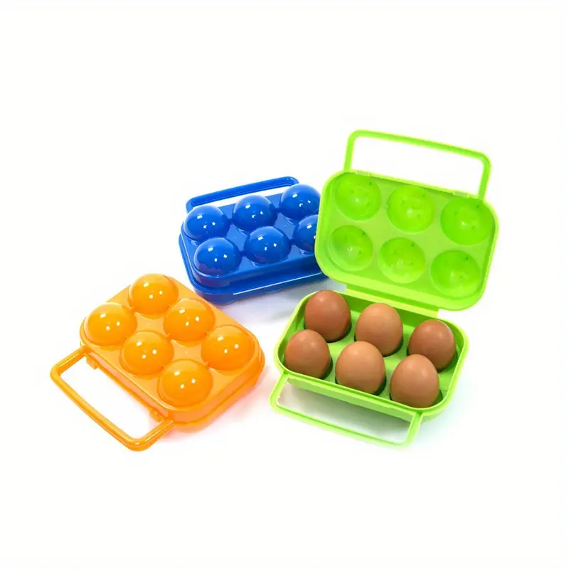 4/6/12 Grid Egg Storage Box Container Portable Plastic Egg Holder for Outdoor Camping Picnic Eggs Box Case Kitchen Organizer