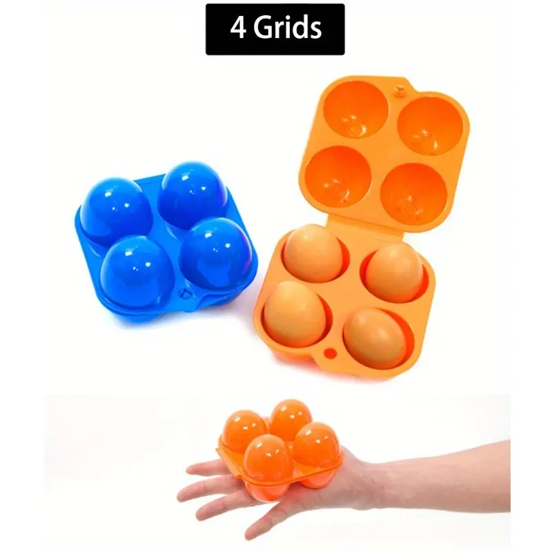 4/6/12 Grid Egg Storage Box Container Portable Plastic Egg Holder for Outdoor Camping Picnic Eggs Box Case Kitchen Organizer