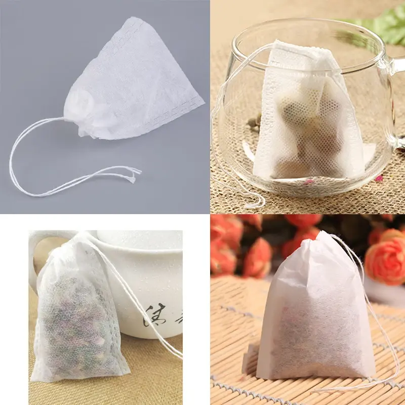 100Pcs Food Grade Empty Scented Tea Bags Infuser With String Heal Seal Filter Paper For Herb Loose Tea Tea bag