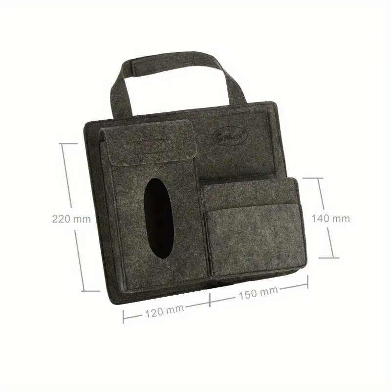 Felt Car Seat Back Hanging Bag Multifunctional Storage Storage Bag Organizer Bag Tissue Box