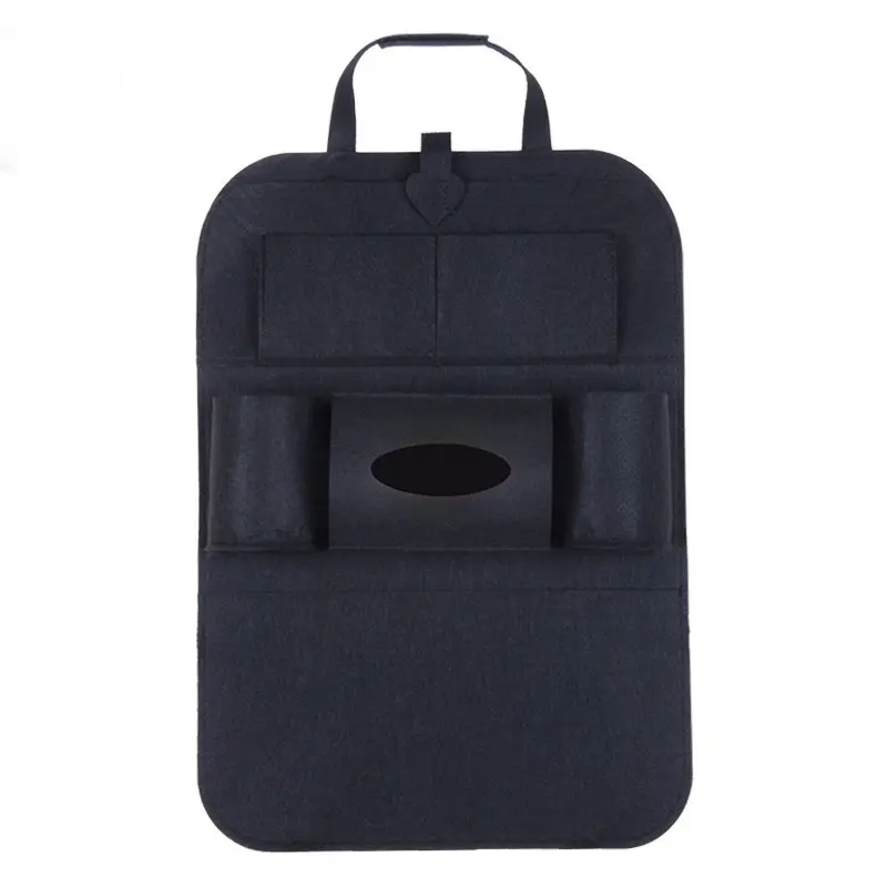 Felt Car Seat Back Hanging Bag Multifunctional Storage Storage Bag Organizer Bag Tissue Box