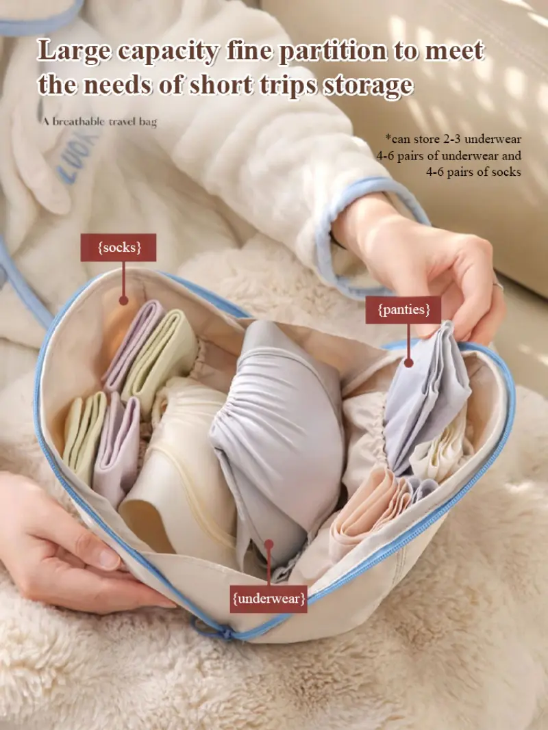 Shell 3In1 Underwear Storage Bag Storage Bag Underwear Storage Portable Breathable Large Capacity