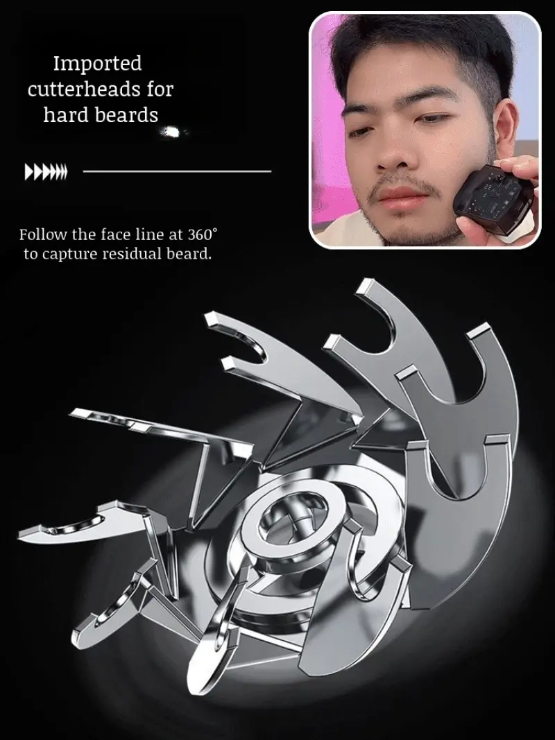 Digital Portable Razor Twin Engine Mecha Small Razor Electric High Power Razor