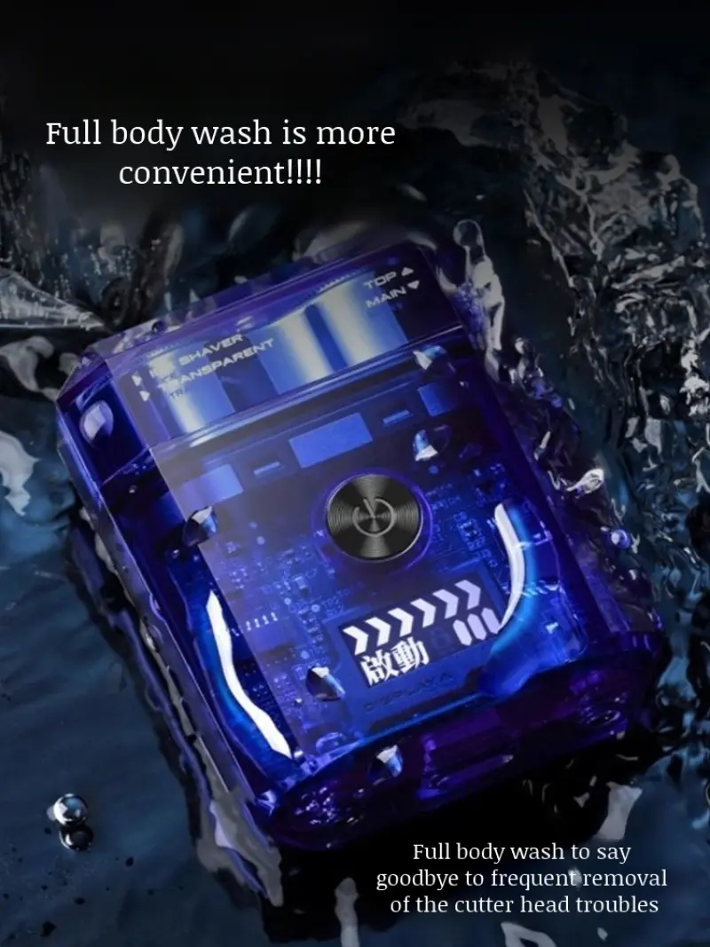 Digital Portable Razor Twin Engine Mecha Small Razor Electric High Power Razor