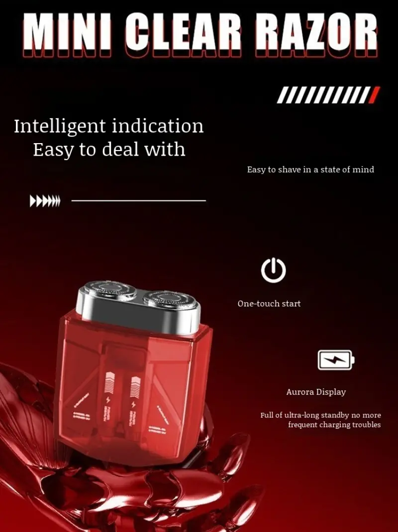 Digital Portable Razor Twin Engine Mecha Small Razor Electric High Power Razor