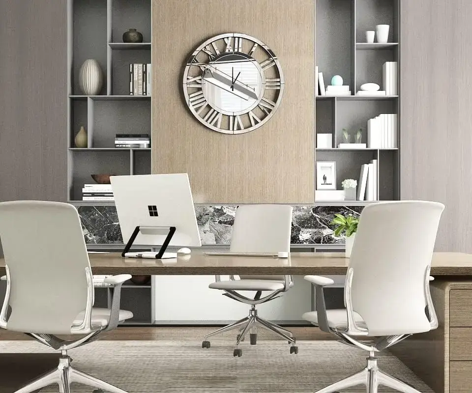 24" Large Wall Clock Decorative, Acrylic Mirrored Clock for Living Room Decor, Big Silver Modern Wall Clocks Decor