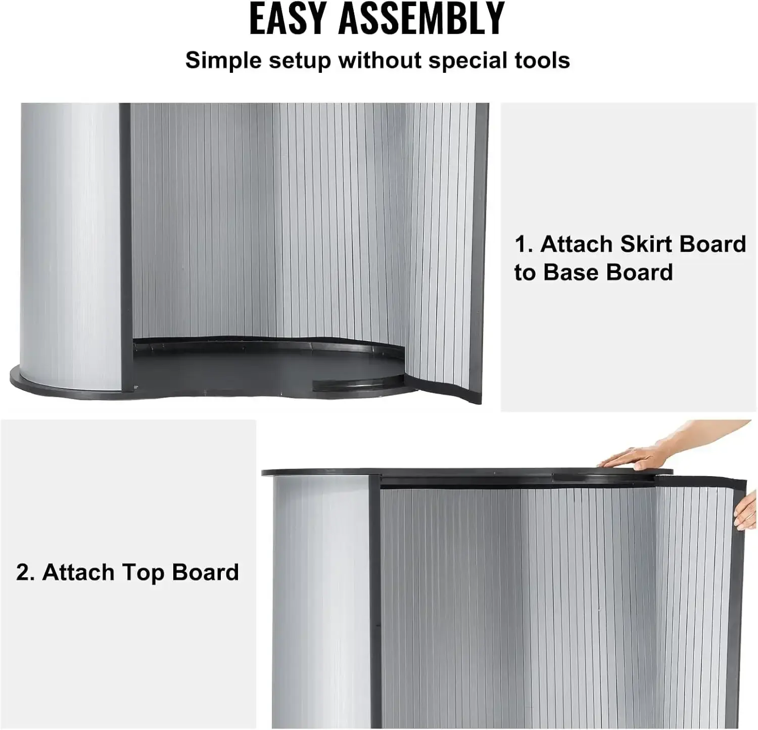 Portable Tradeshow Podium Table, 35.43" x 19.29" x 37.01", Display Exhibition Counter Stand Booth Fair with Wall, Foldable