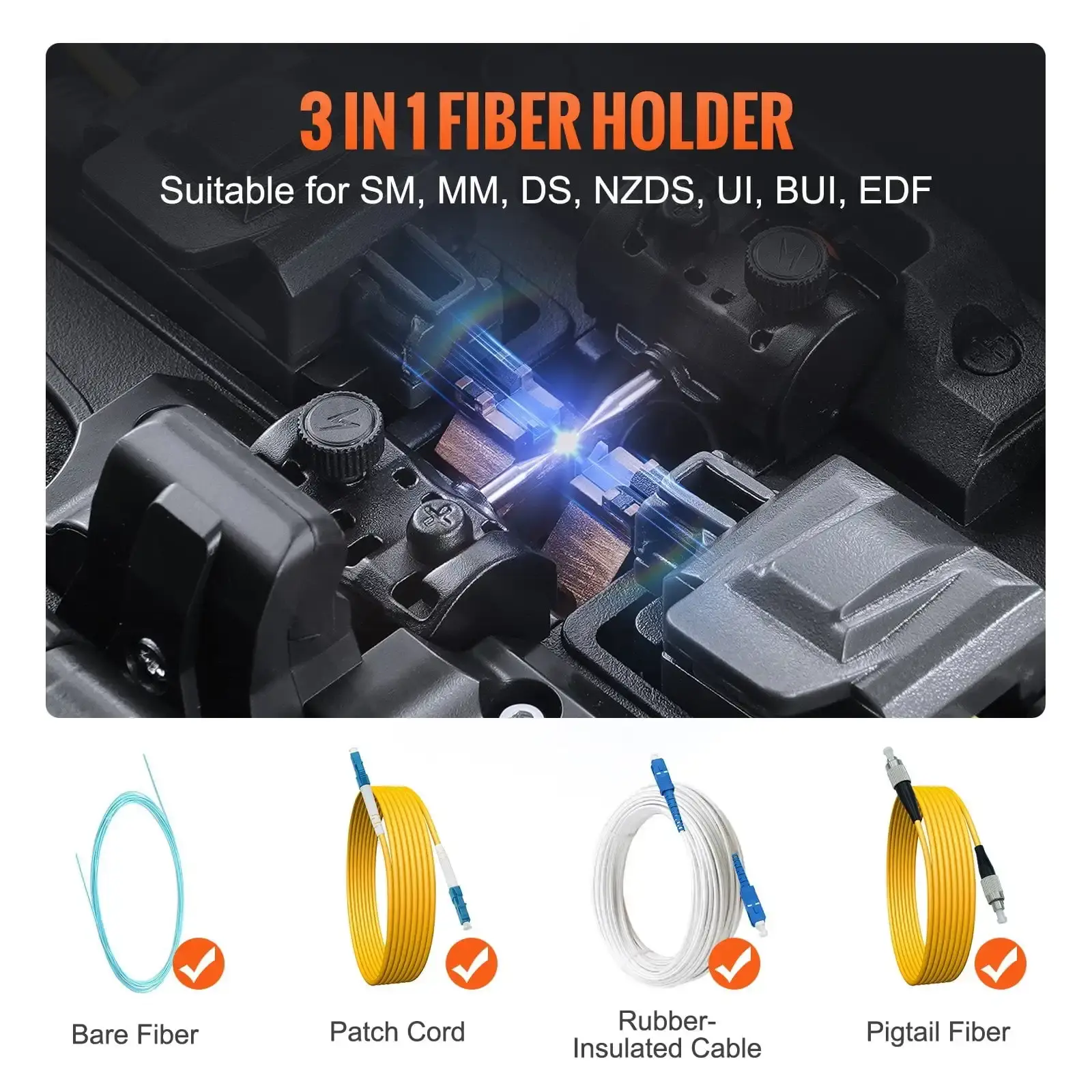 Fiber Fusion Splicer 6 Motors Core Alignment 6s Splicing 5" Touch Screen