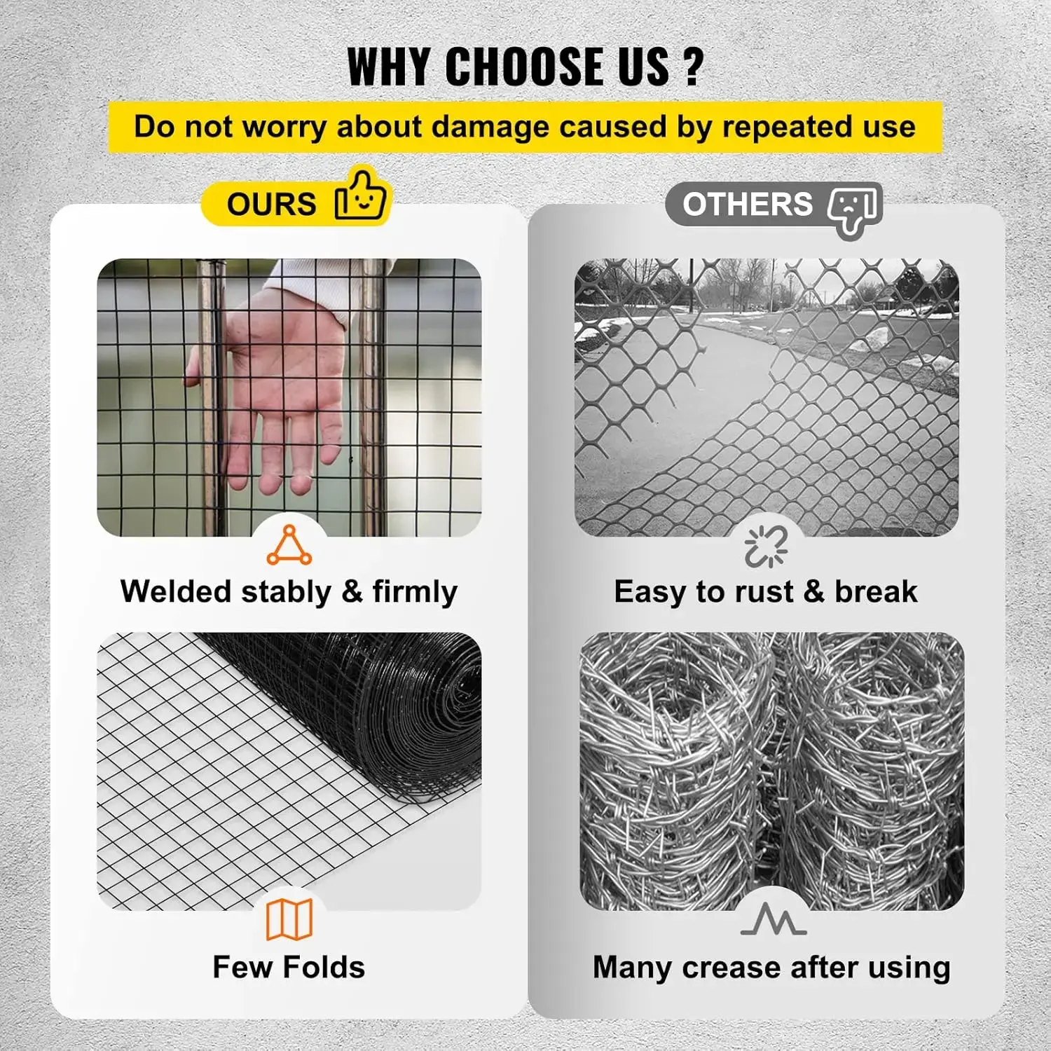 24" x 100' Hardware Cloth, 1"x1" Mesh Size, Galvanized Steel Vinyl Coated 16 Gauge Welded Wire