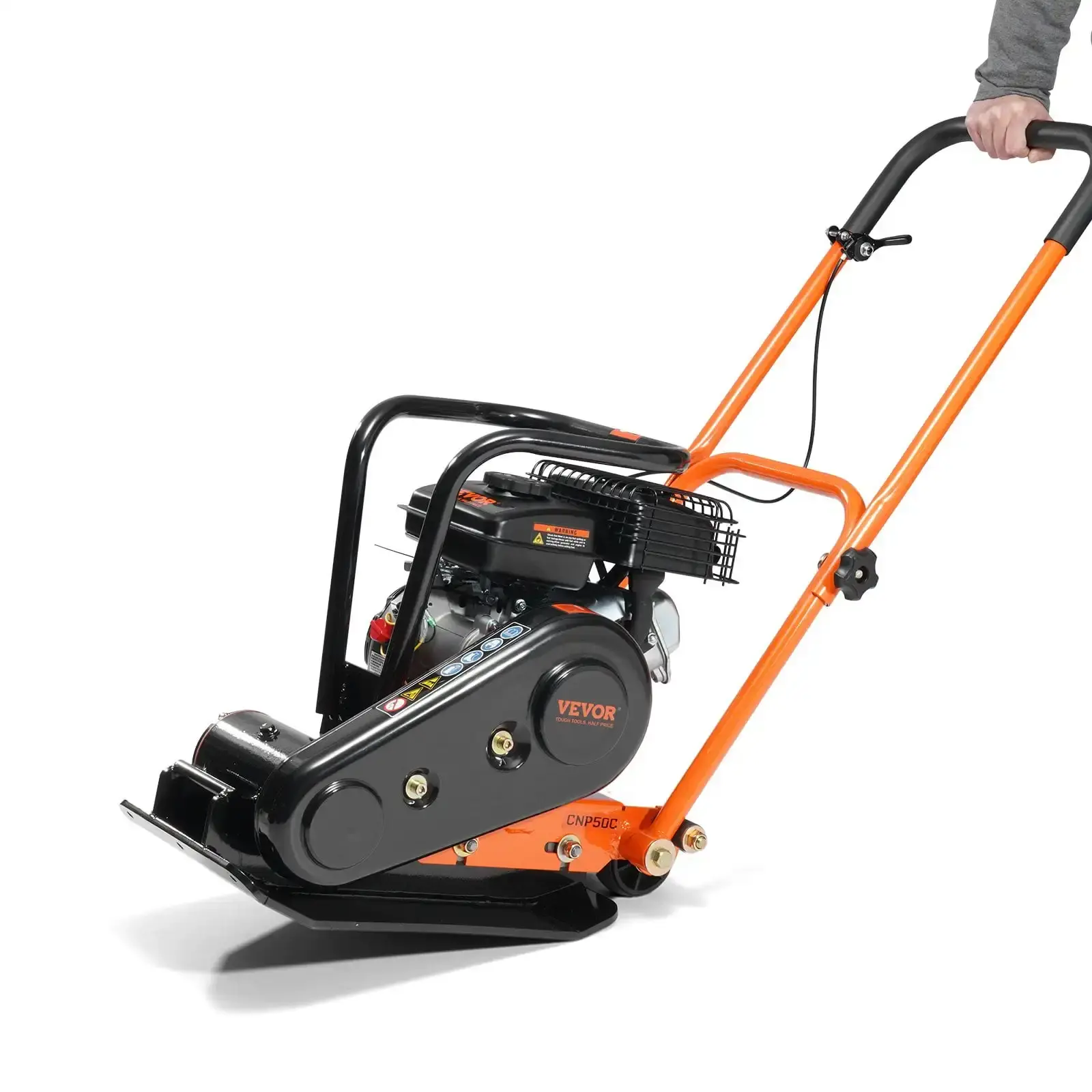 Gas Plate Compactor - 2.8 HP, 78.5CC, 5250 VPM, 1920 lbs Compaction Force with 18.7" x 11.8" Plate for Asphalt, Pavers
