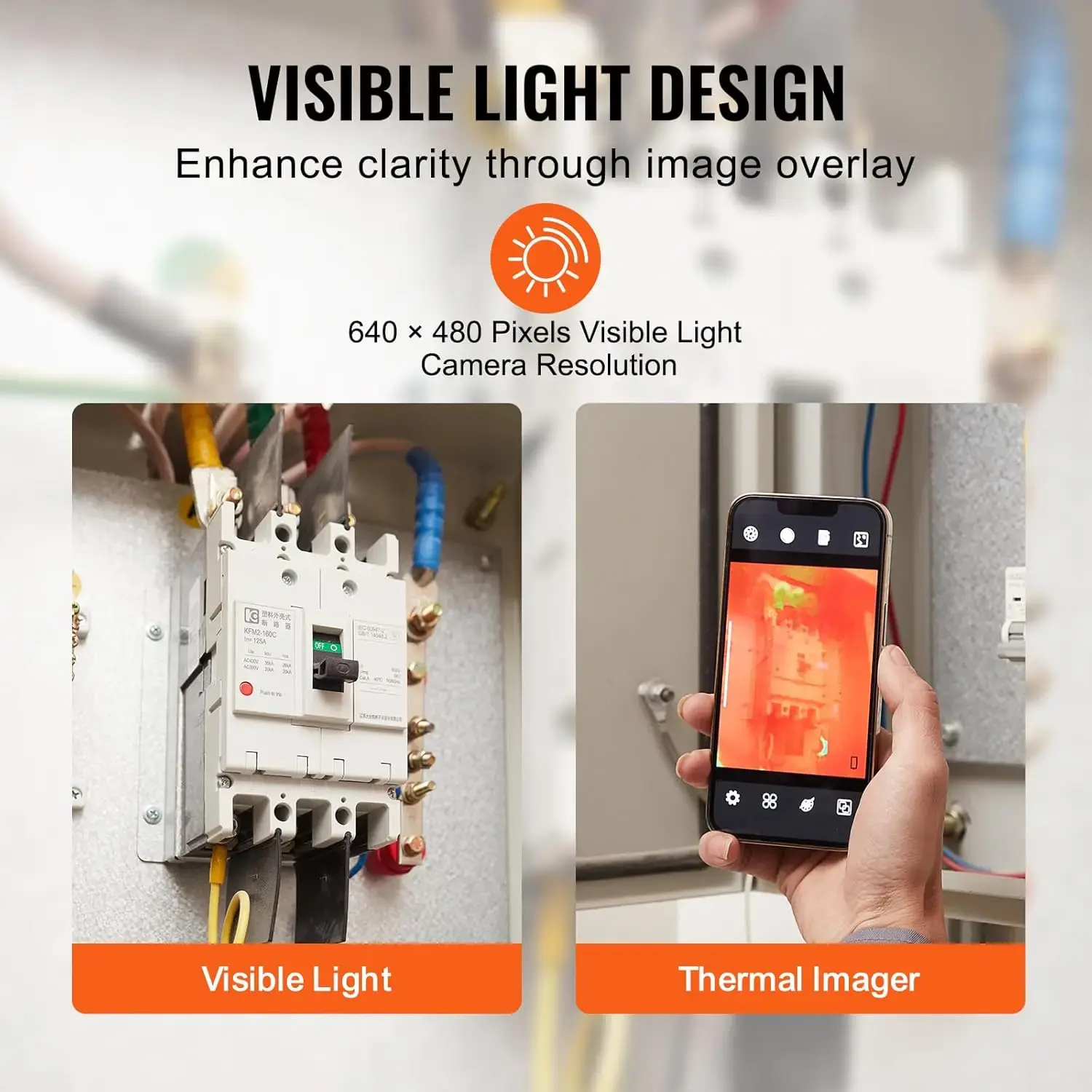 Thermal Imaging Camera for Android & iOS, 256 x 192 IR Resolution Wireless Infrared Thermal Imager with WiFi & Visual Camera