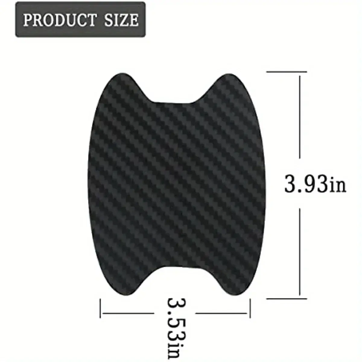 4PCS car door handle stickers, carbon fiber scratch resistant car door cup protective film, car door handle protective film