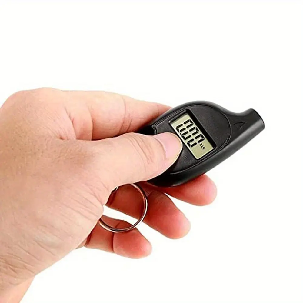 Mini Tire Pressure Gauge LCD Digital Tire Pressure Gauge Tester Tool Key Chain Inspection And Maintenance Tool Auto Parts