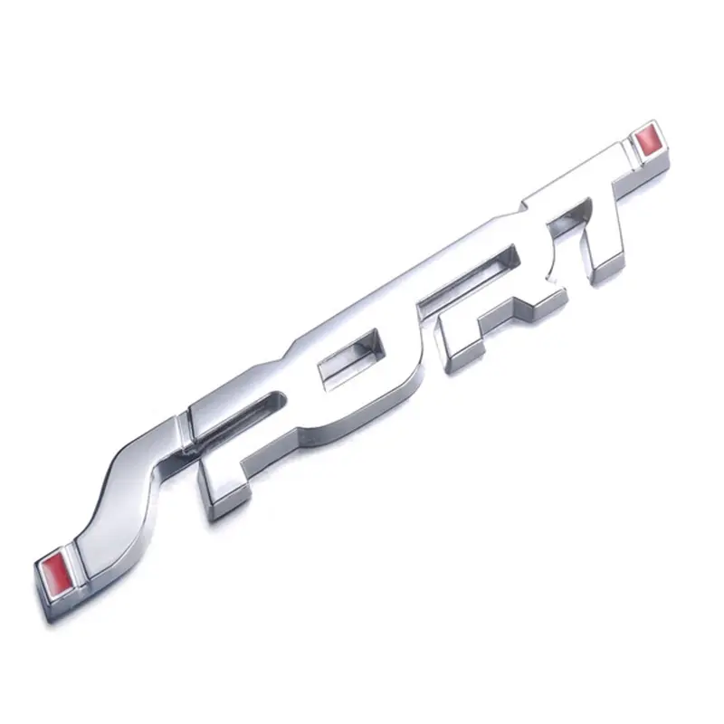 Car Sticker Style Metal 3D Chrome Car Accessories Sports Letter Stereoscopic Logo Sticker Tail Race Logo Badge Sticker