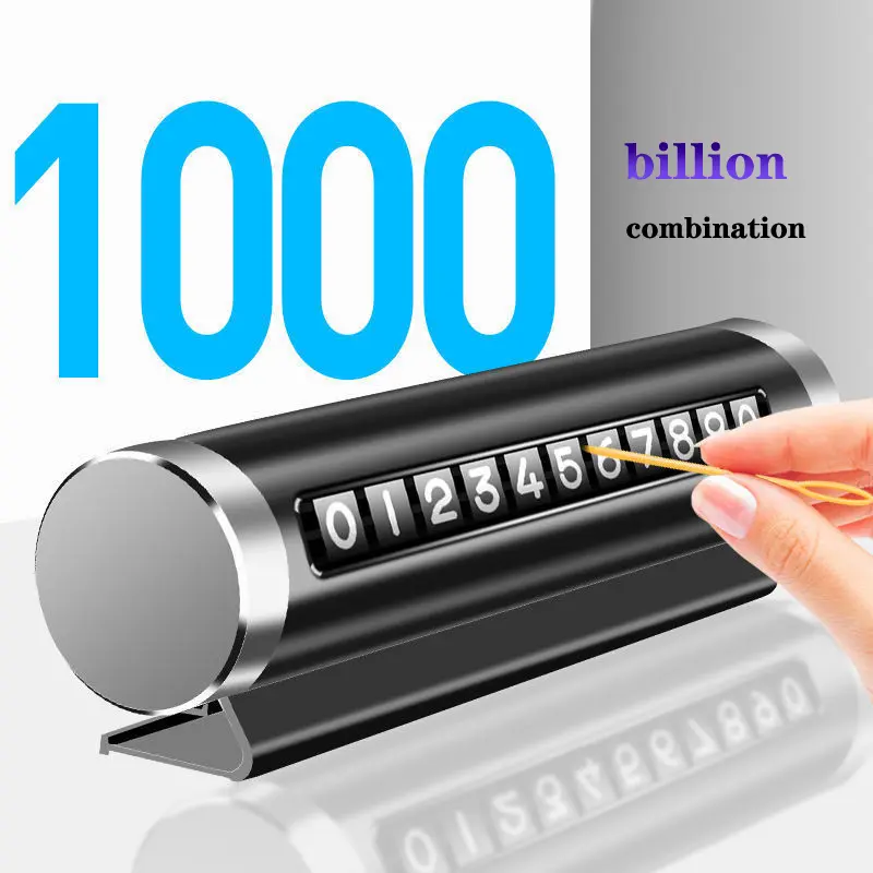 Car Styling Temporary Parking Card Rotate phone Number Card Park Stop Plate Auto Accessories