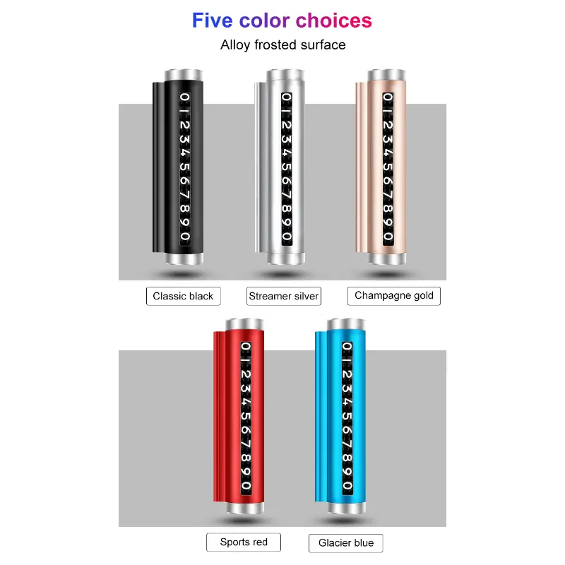Car Styling Temporary Parking Card Rotate phone Number Card Park Stop Plate Auto Accessories