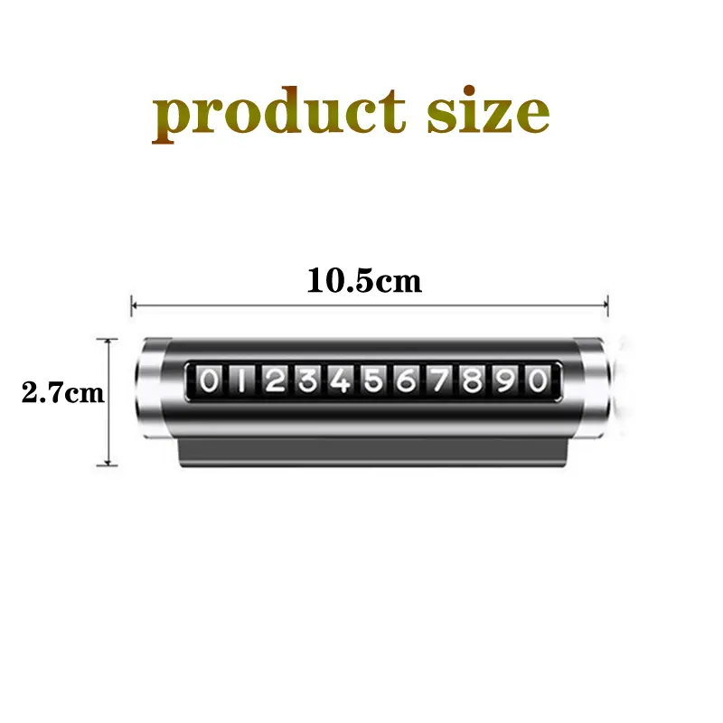 Car Styling Temporary Parking Card Rotate phone Number Card Park Stop Plate Auto Accessories