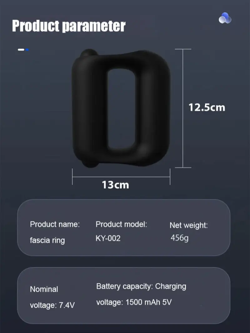 Fascia Ring Muscle Massager High Frequency Vibration Fat Shake Usb Rechargeable Fascia Gun