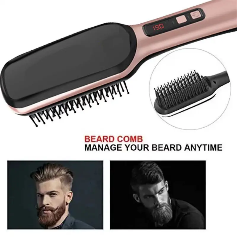Hair styling comb, one-time hair straightening, widened ceramic temperature regulating comb, multi-function panel hair styling
