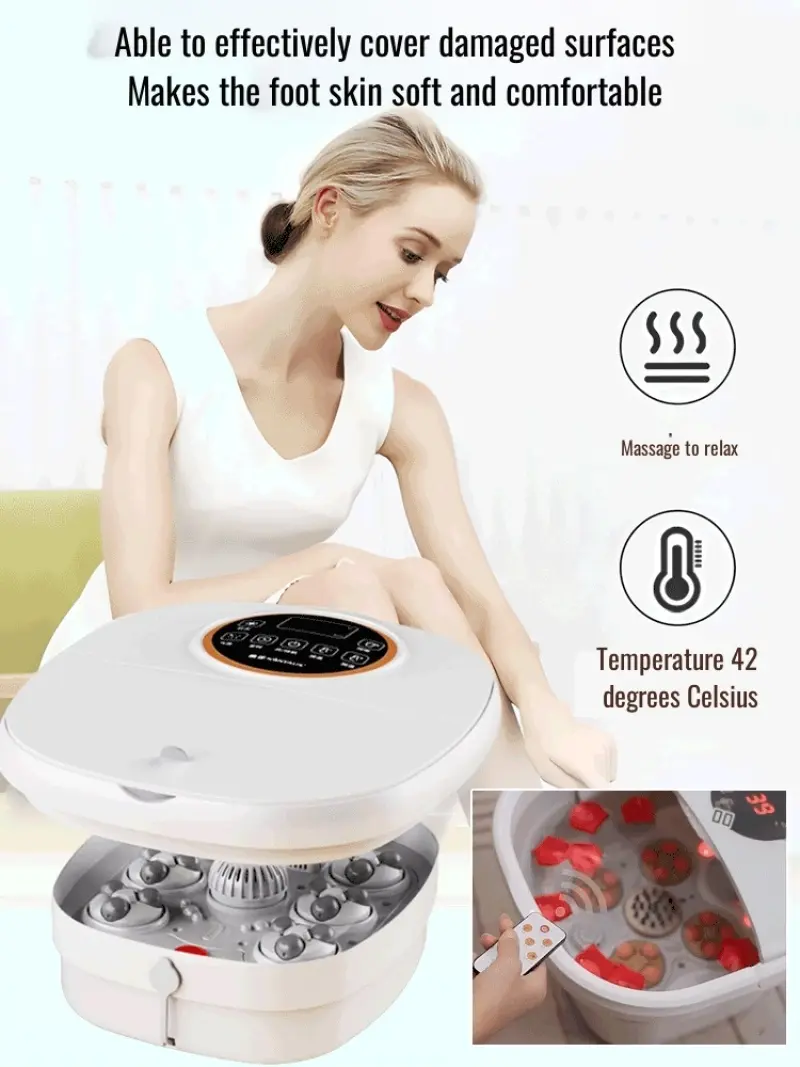 Jinzheng home automatic foot bath bucket upgraded electric massage function