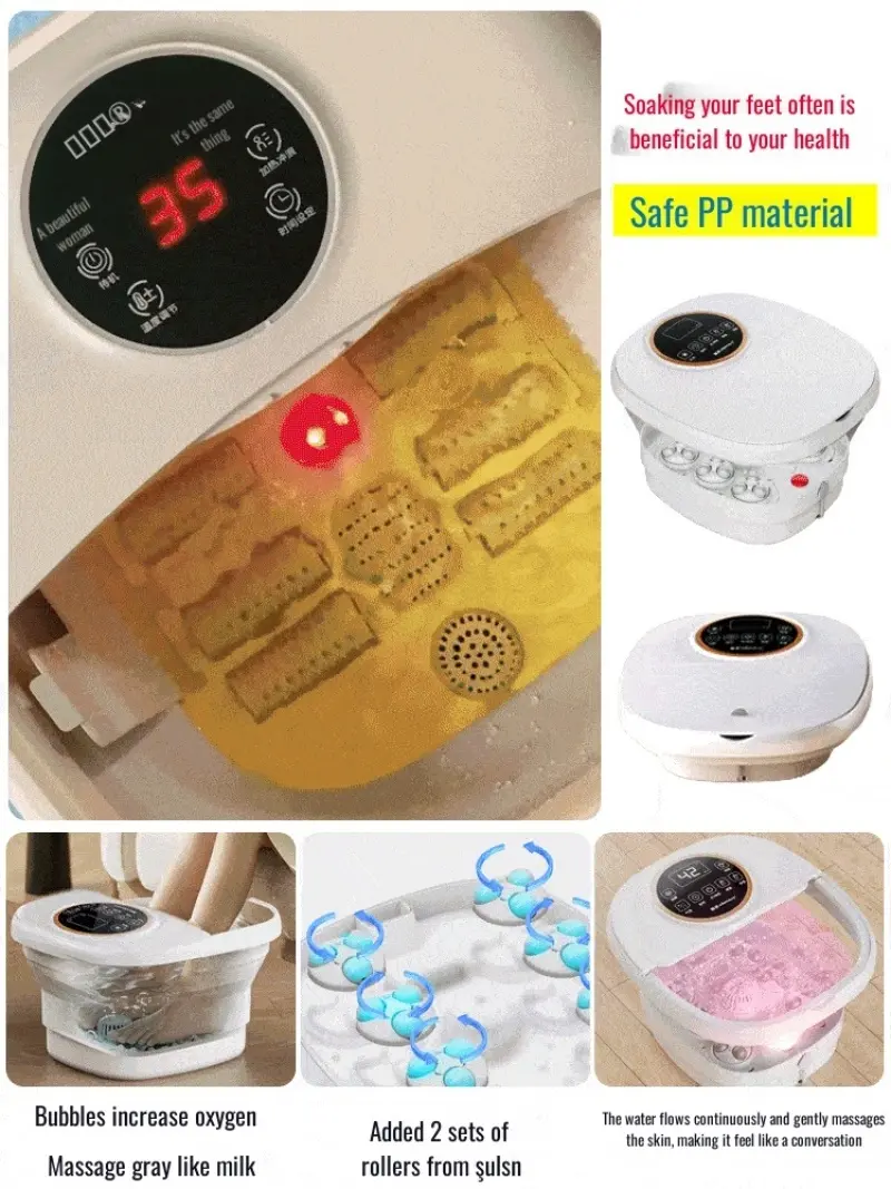 Jinzheng home automatic foot bath bucket upgraded electric massage function