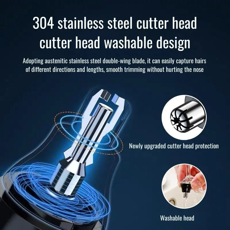 Men's nose hair trimmer electric nose hair trimmer scissors for men and women to clean, shave and trim nose hair