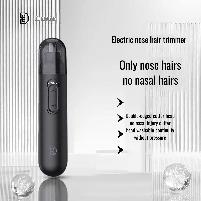 Men's nose hair trimmer electric nose hair trimmer scissors for men and women to clean, shave and trim nose hair