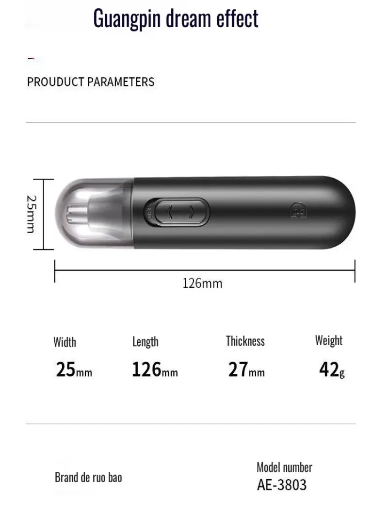 Men's nose hair trimmer electric nose hair trimmer scissors for men and women to clean, shave and trim nose hair