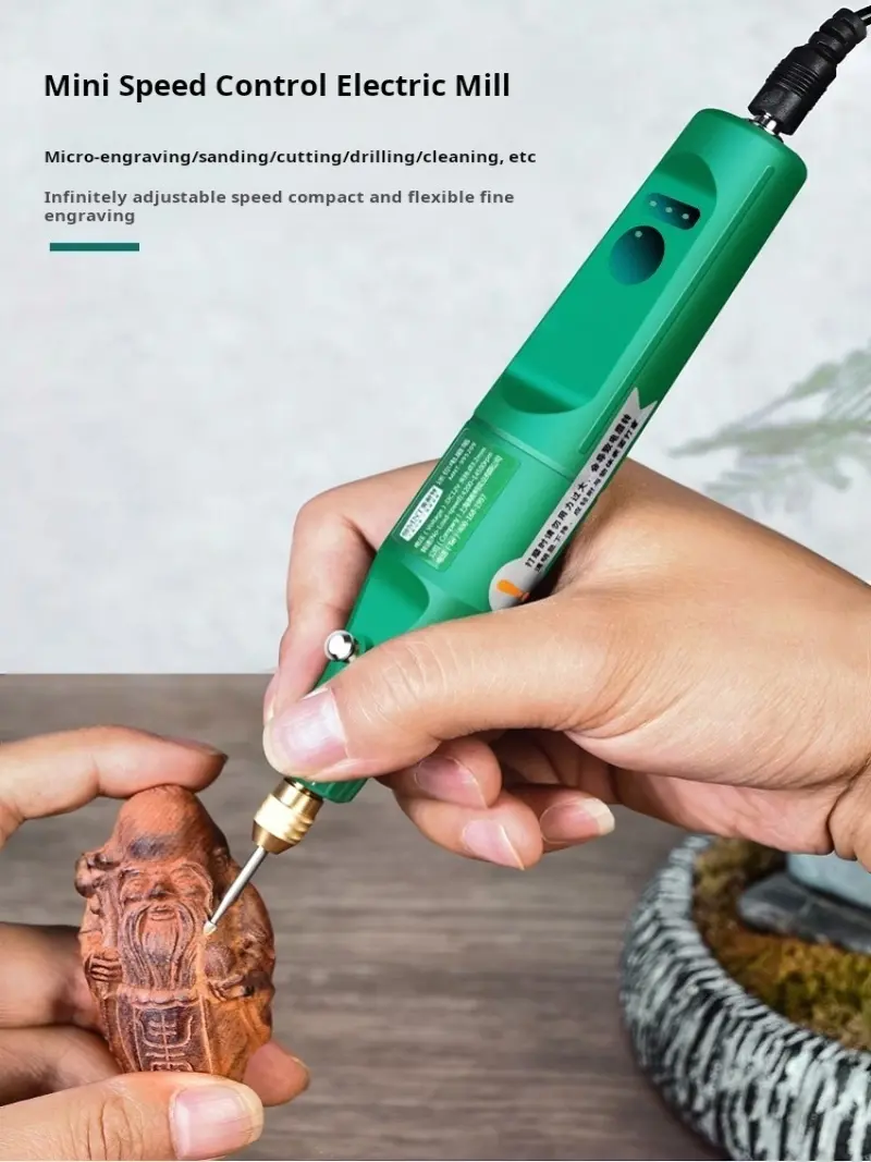 Electric Mini Drill Handheld Micro Tools Wood Carving Bodhi Peeling and Polishing Drill