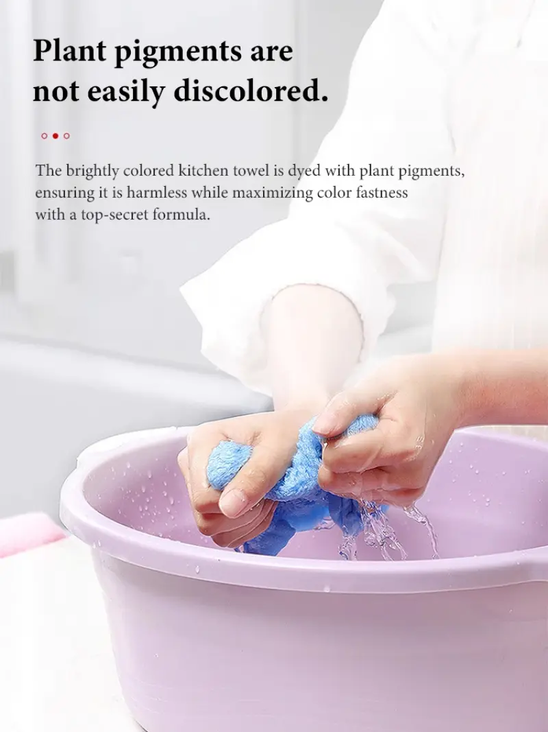 Household cleaner easy to clean nonstick kitchen special cleaner wood fiber dish towel absorbent