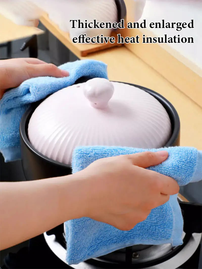 Household cleaner easy to clean nonstick kitchen special cleaner wood fiber dish towel absorbent