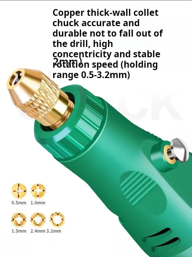 Electric Mini Drill Handheld Micro Tools Wood Carving Bodhi Peeling and Polishing Drill