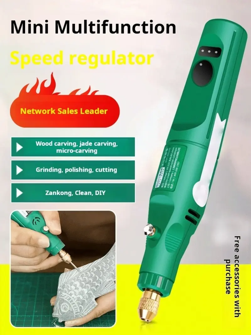 Electric Mini Drill Handheld Micro Tools Wood Carving Bodhi Peeling and Polishing Drill