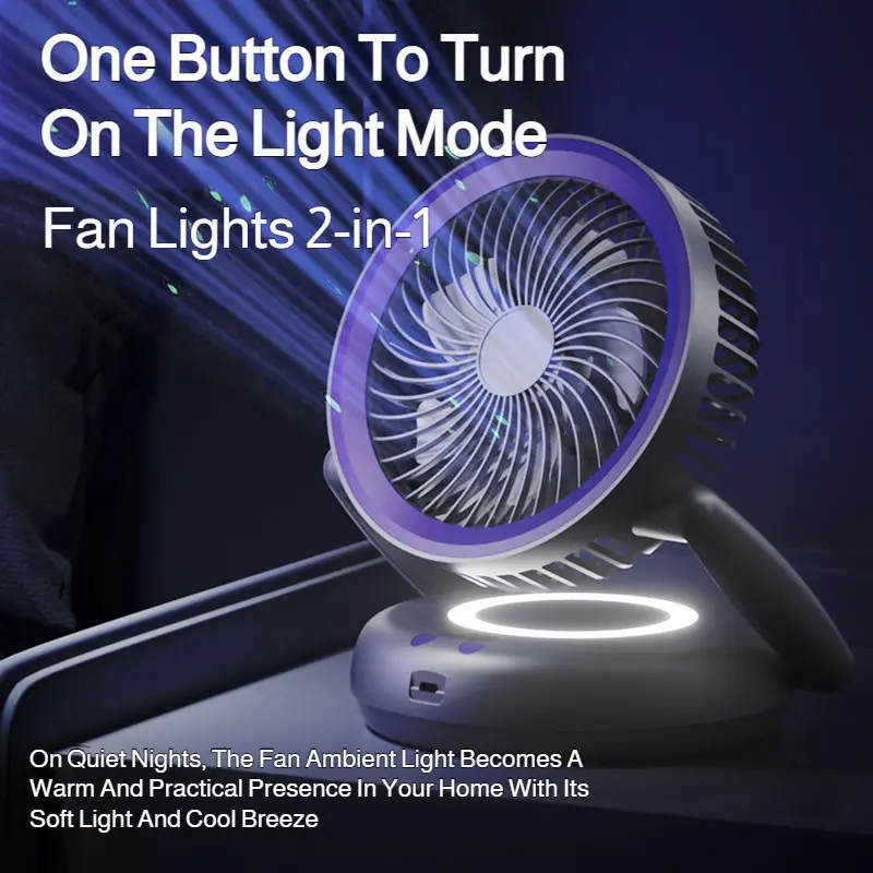 [Silent] [Energy-saving] Large air volume circulation fan Five-speed desktop fan Digital display intelligent control Wide-angle