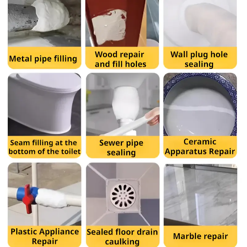 Iron Glue Strong Repair Plastic Steel Mud Waterproof Leak Repair Crack Repair Glue Adhesive Plastic Clay Repair Glue Iron Glue