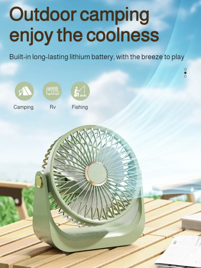 Office Desktop Fan Portable 3speed Adjustable Desktop Fan Wall Mount Usb Fan