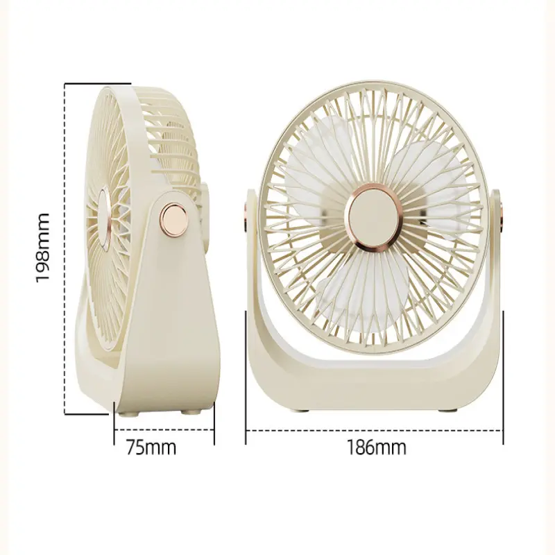 Office Desktop Fan Portable 3speed Adjustable Desktop Fan Wall Mount Usb Fan