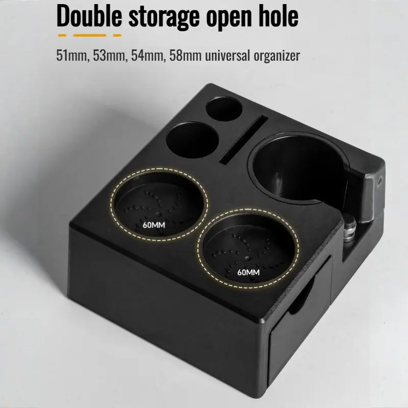 Drawer coffee press holder multi-function coffee machine bar storage box handle bracket powder distr