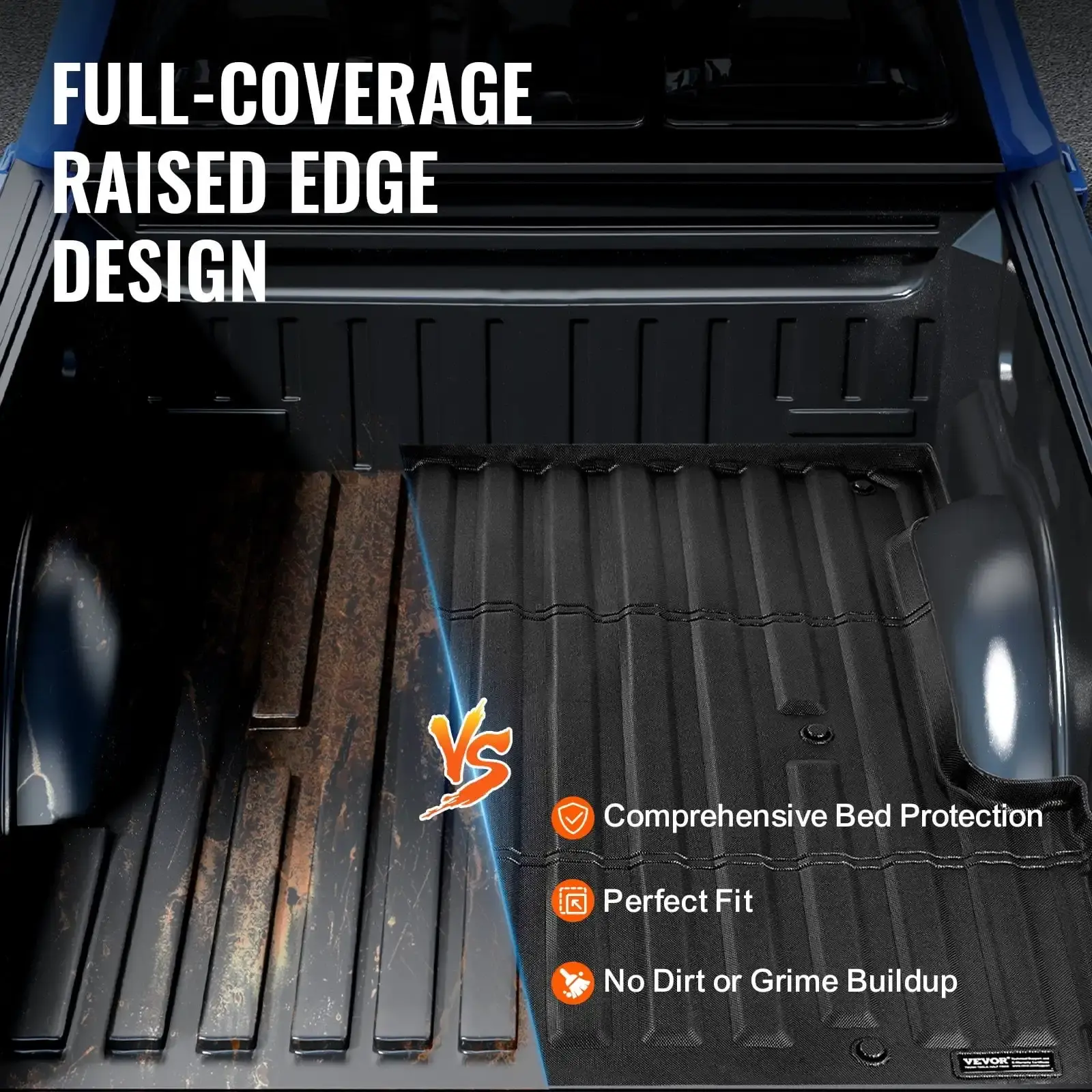 Truck Bed Mat Fit 2015-2024 Ford F-150 TPE Truck Bed Liner Accessories